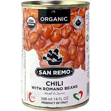 Organic Chili with Romano Beans